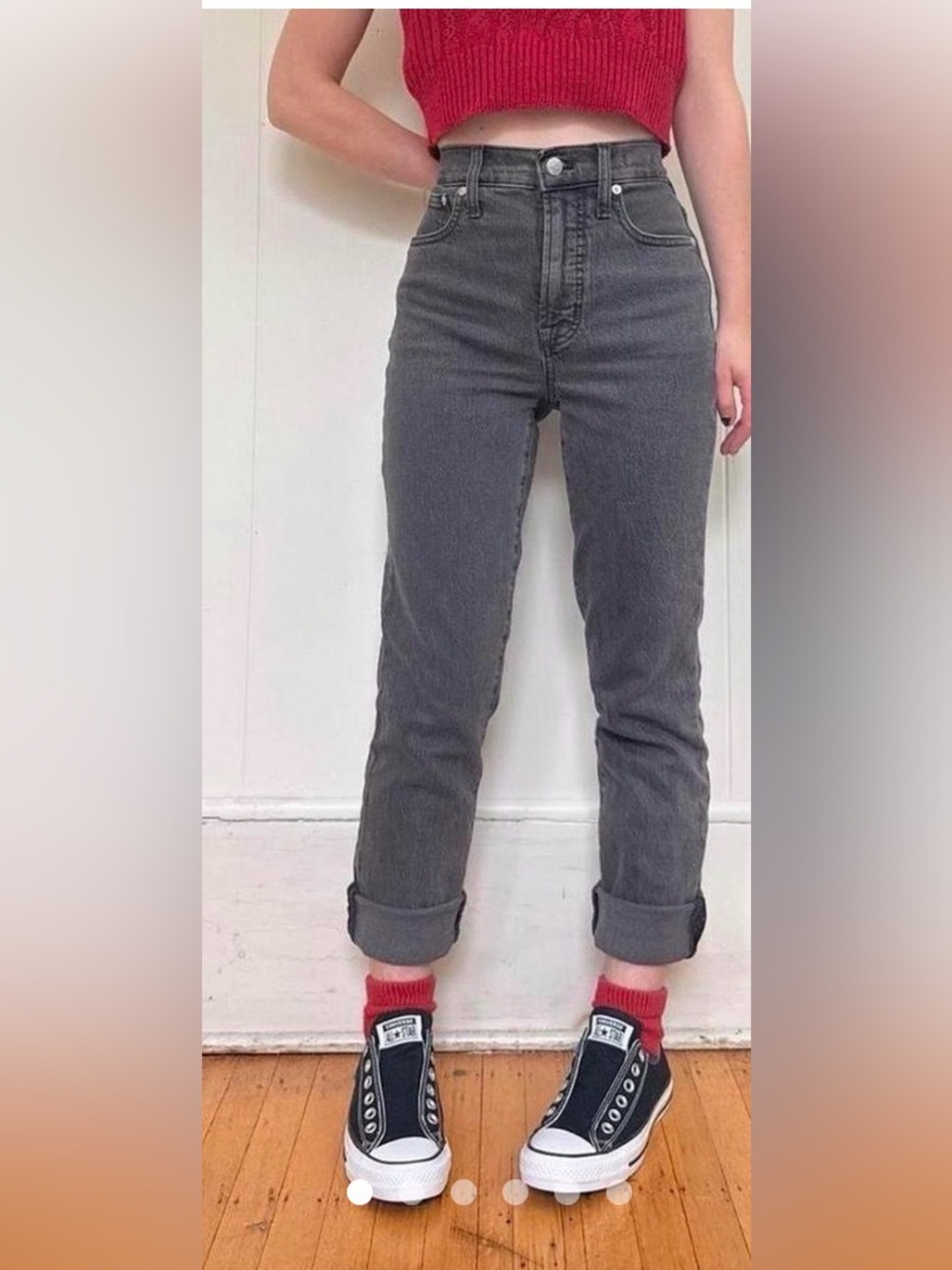 Madewell The Perfect Vintage  Jean High-Rise Black Wash Jeans 25